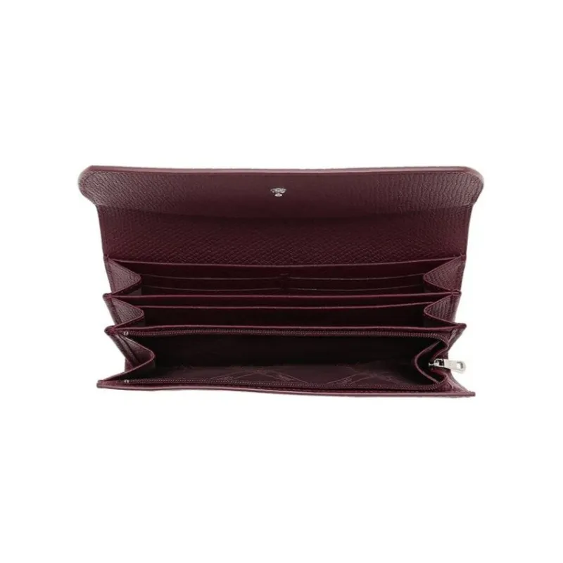 LONGCHAMP Leather Wallet Women's Plum-4