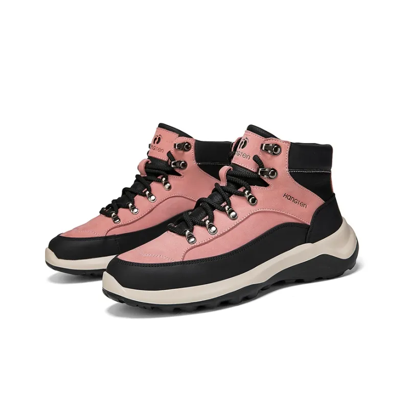 HANG TEN Cushioning Anti-Slip And Wear-Resistant Coverage Mid-Top Outdoor Shoes Women's Black Pink-2