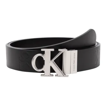 CALVIN KLEIN Cow Leather Belts Men's Space Black 3.5cm
