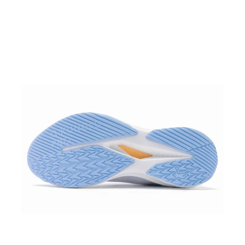 QIAODAN Cushioned Slip-Resistant Lightweight Low-Top EVA Foam Midsole Running Shoes Men's White Orange-5