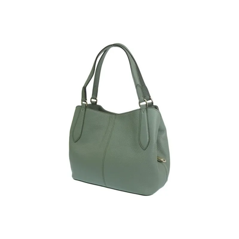 Furla Leather Tote Bag, Shopping Bag, Shoulder Bag, Handbag Women's Green-3