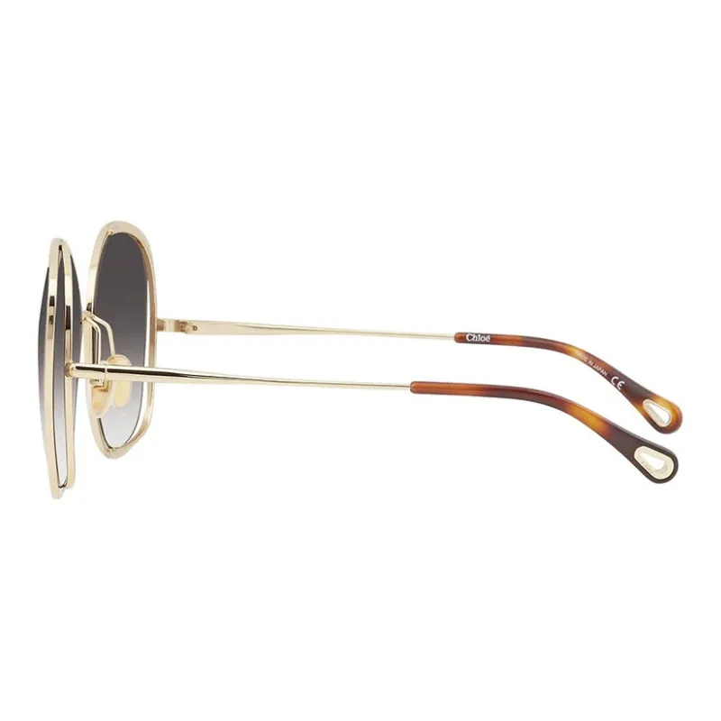 Chloe Metal Cat Eye Sunglasses Women's Brown-2