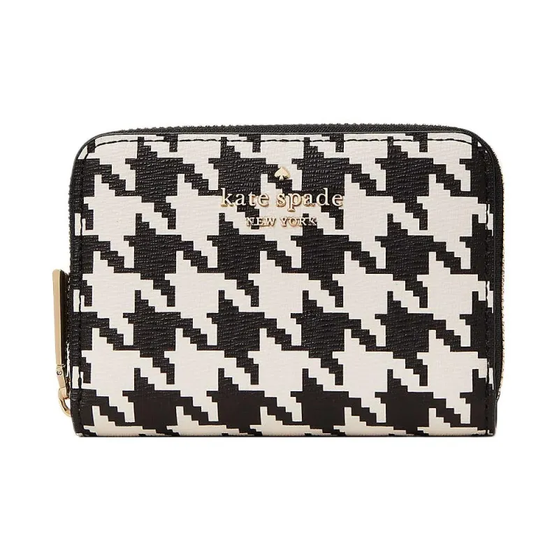 Kate Spade Darcy Cow Leather Wallets Card Holders Small Size Women's Black-0