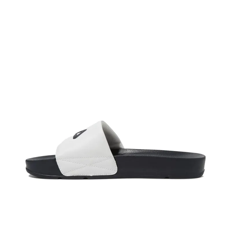 FILA DRIFTER Rubber Sole Abrasion Resistant Slide Slippers Unisex White Black Korean Style-0