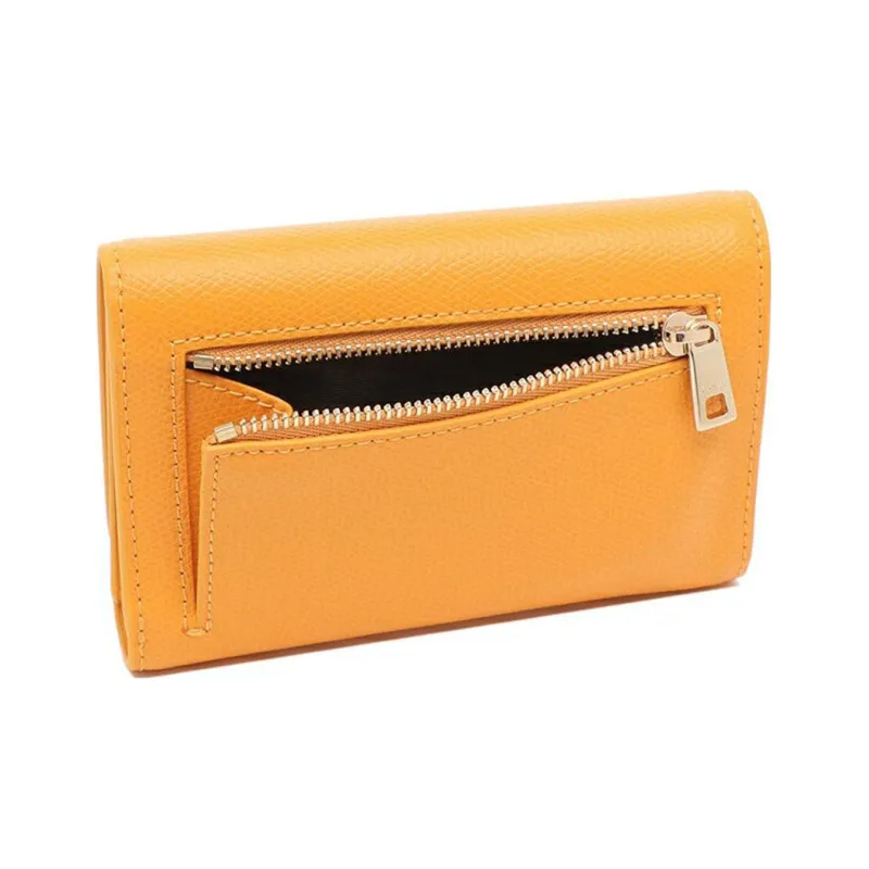 Furla 1927 Collection Leather Wallet Trumpets Women's Ginger Yellow-3