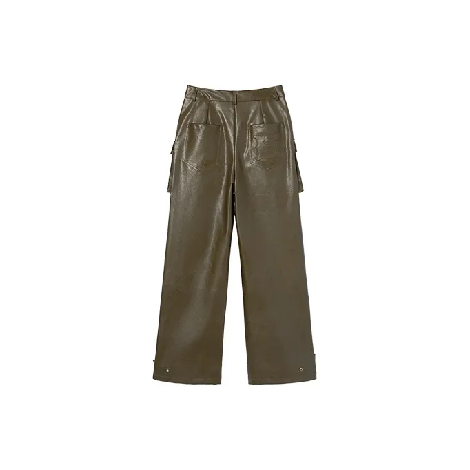 EPTISON WOMAN Casual Pants Women's Brown Green-1