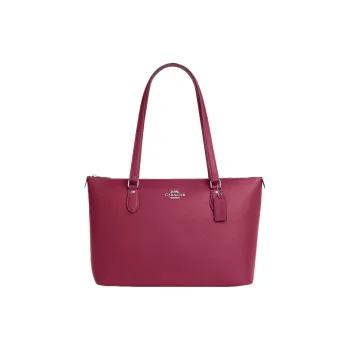 COACH Gallery Cross Grain Leather Tote Bag, Shopping Bag, Shoulder Bag, Handbag Large Size Women's Bright Purple