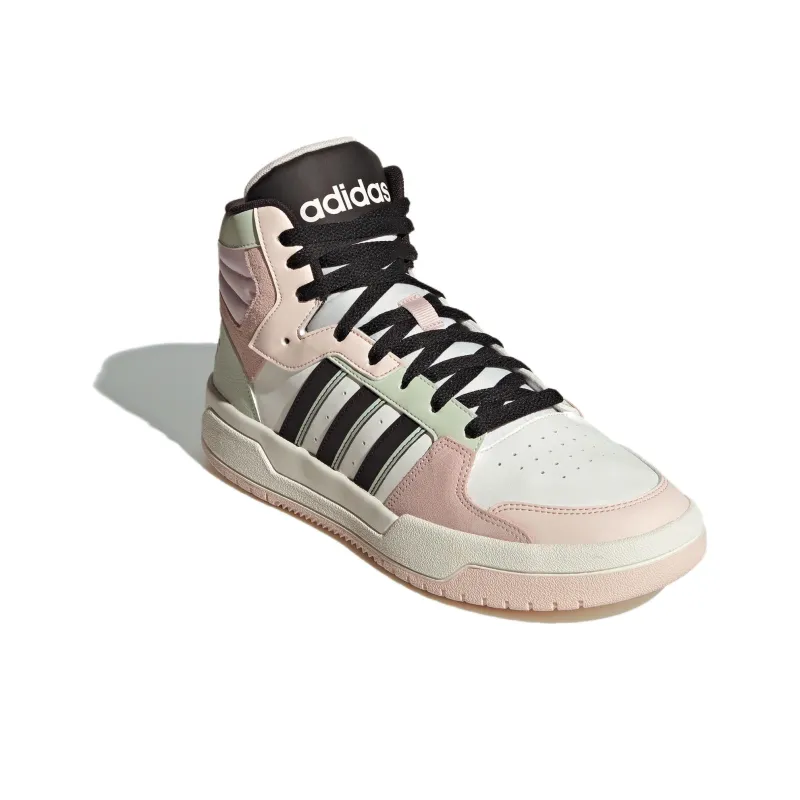 Adidas Neo Entrap Mid Cushioning Wear Resistant Mid Top Skateboard Shoes Unisex Pink-2