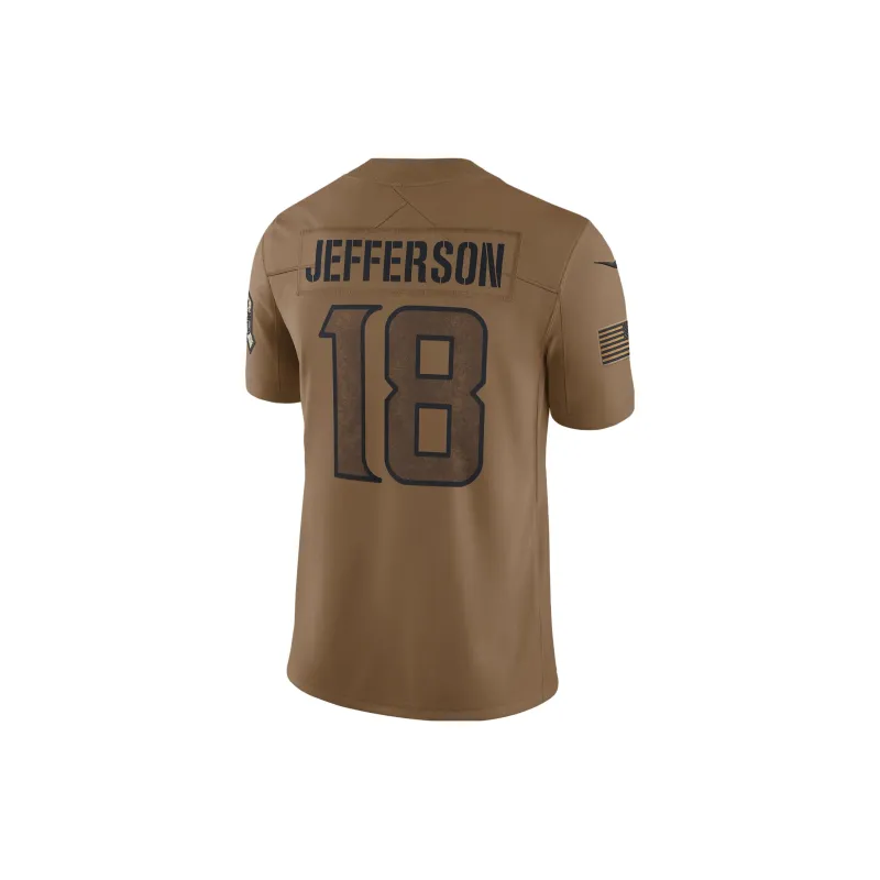 Nike Justin Jefferson Minnesota Vikings Salute To Service Soccer Jerseys Men's Brown-1