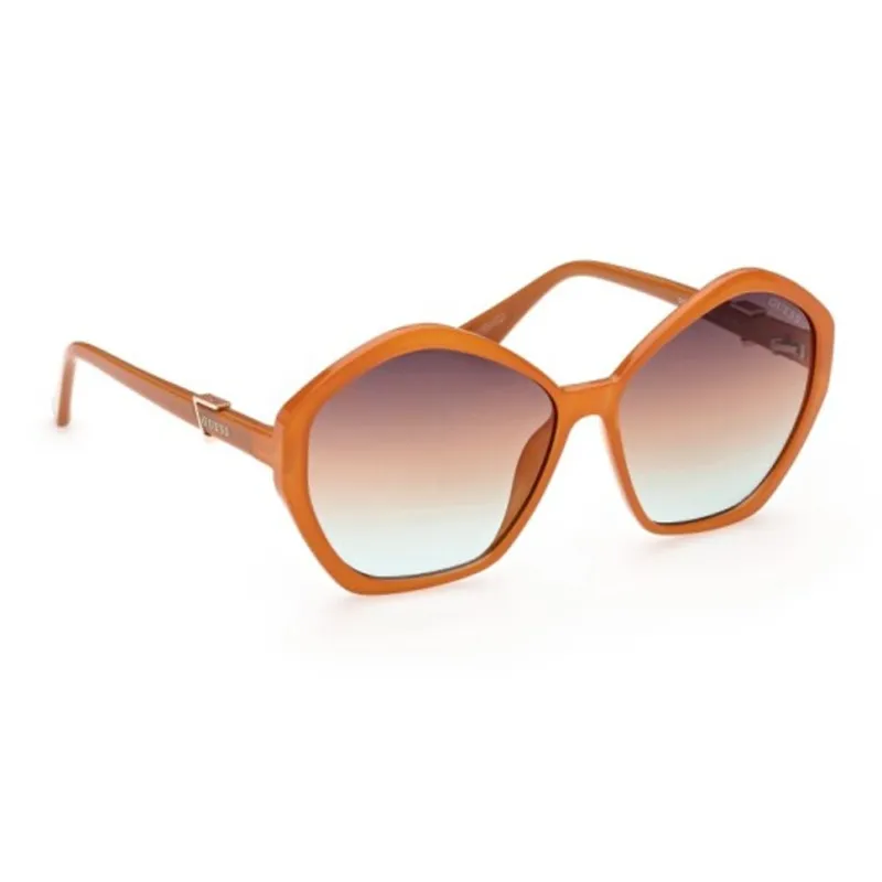 GUESS Plastic Irregular Shape Sunglasses Women's Orange-1