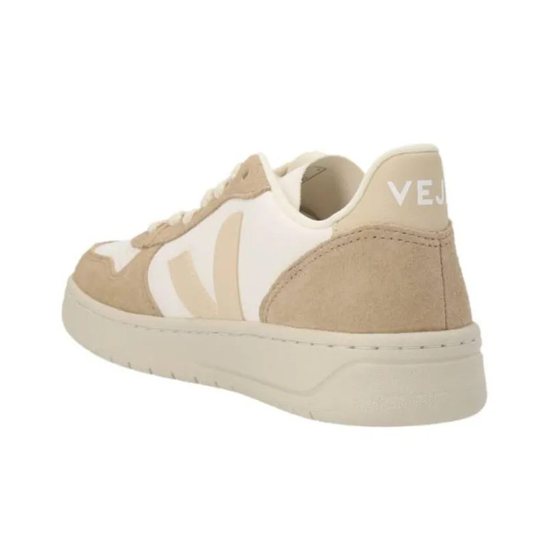 VEJA V 10 Chromefree Leather White Sable Sahara-4