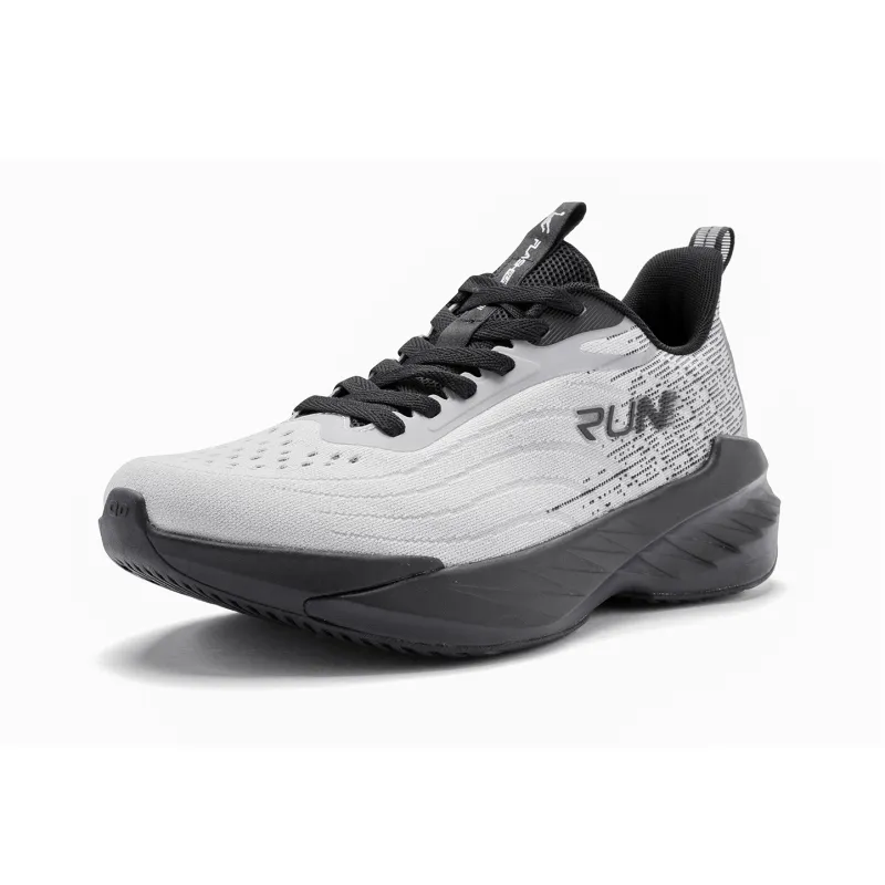 QIAODAN Cushioning Anti-Slip And Wear-Resistant Low-Top Running Shoes Men's Mist Gray Black-2