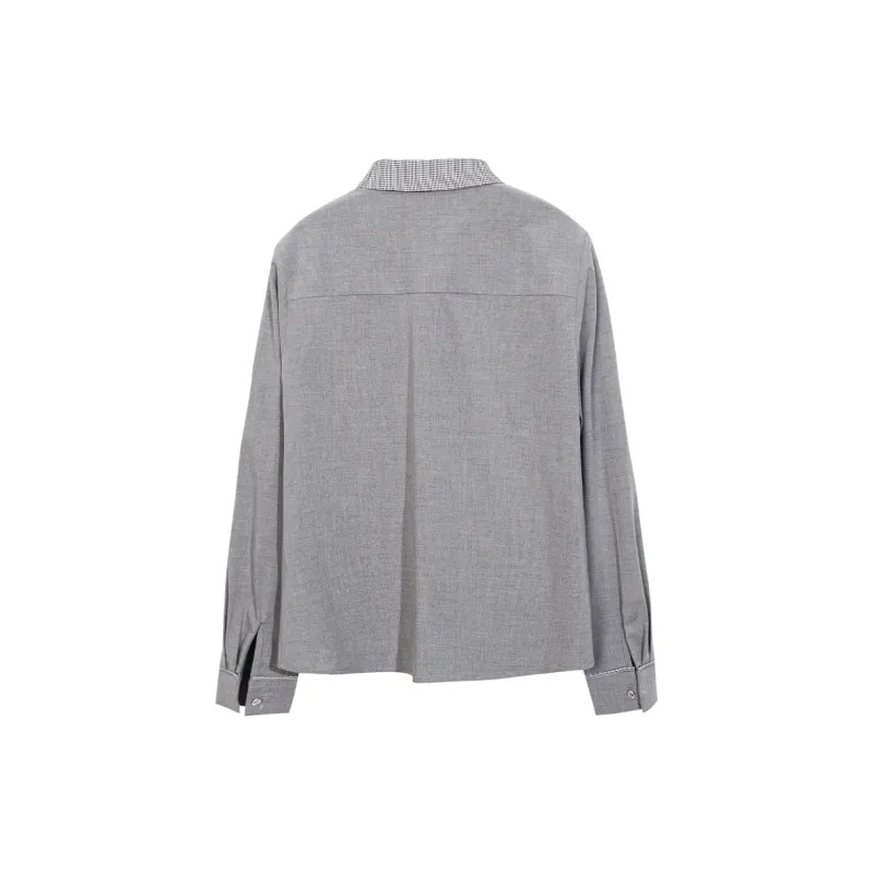 Lucybaily Shirt Women's Silver Gray-1