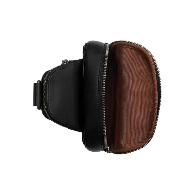 COACH ETHAN Cow Leather One Shoulder Crossbody Fanny Pack Sling Bags Regular Women's Gunmetal & Khaki-2