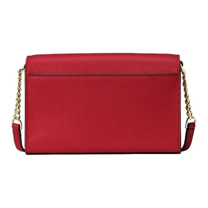 Kate Spade Staci Cross-Stitch Leather Shoulder Bag Crossbody Bag Small Size Women's Red Chestnut-1