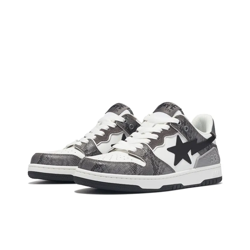 BAPE A BATHING APE Sk8 Sta #1 Black Snakeskin-3