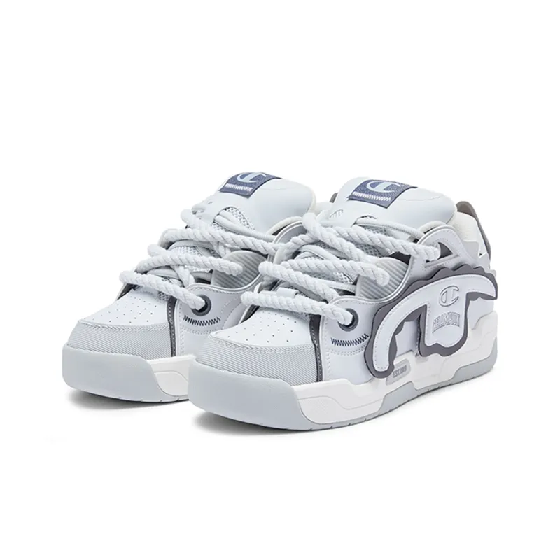 Champion TronSkateV1 Low Top Skateboard Shoes Men's Gray-2