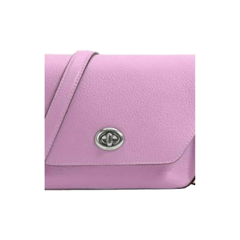 COACH Karlee Leather Crossbody Bag, Shoulder Bag Women's Light Purple-3