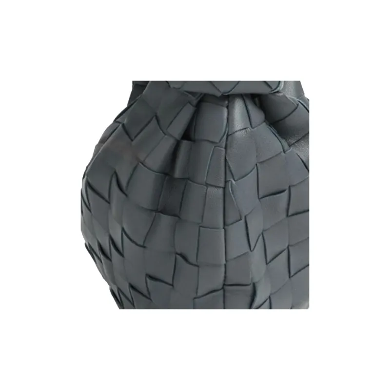 Bottega Veneta JODIE Cow Leather Dumpling Bag Clutch Regular Women's Gray-4