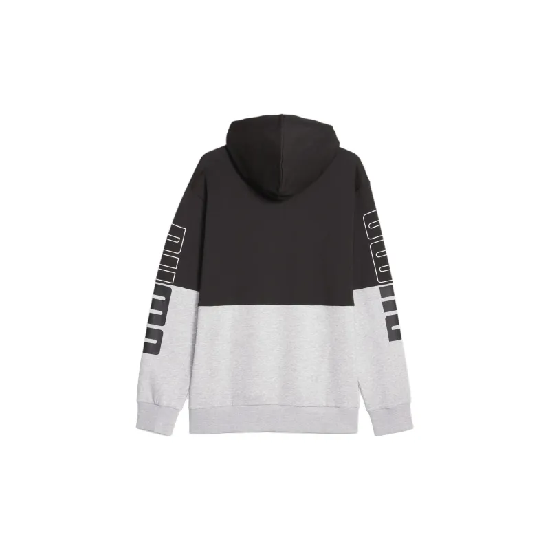 PUMA Hoodie Color Block POWER Homme Sweatshirt Men's Gray-1