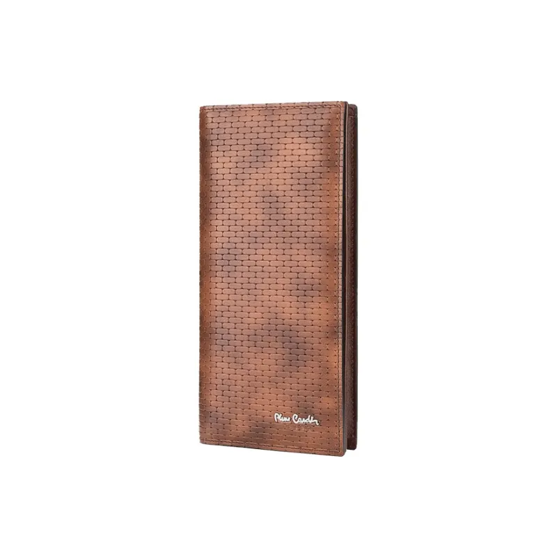 PIERRE CARDIN Cow Leather Card Holder, Wallet Regular Men's Brown/Black Gray-3