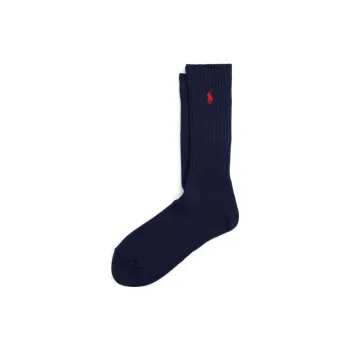 Polo Ralph Lauren FW23 Mid Calf Socks Men's 1 Pack Marine Blue