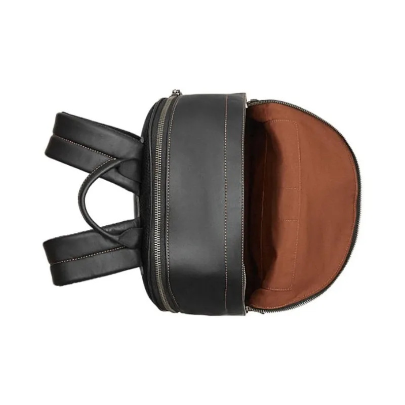 COACH West PVC Cow Leather Patchwork Fabric Backpack Regular Unisex Khaki & Multicolor-2