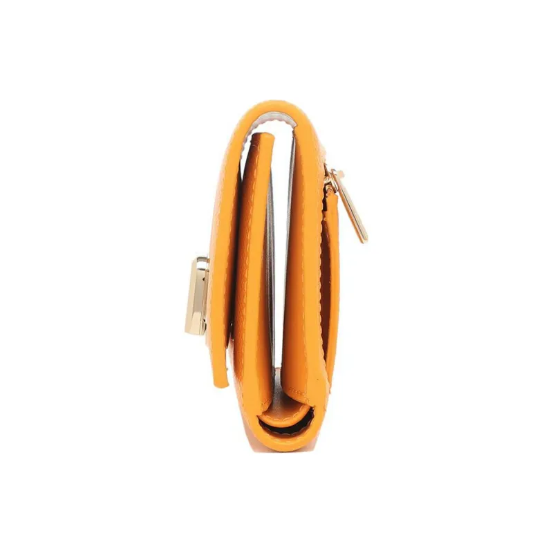 Furla 1927 Collection Leather Wallet Trumpets Women's Ginger Yellow-2