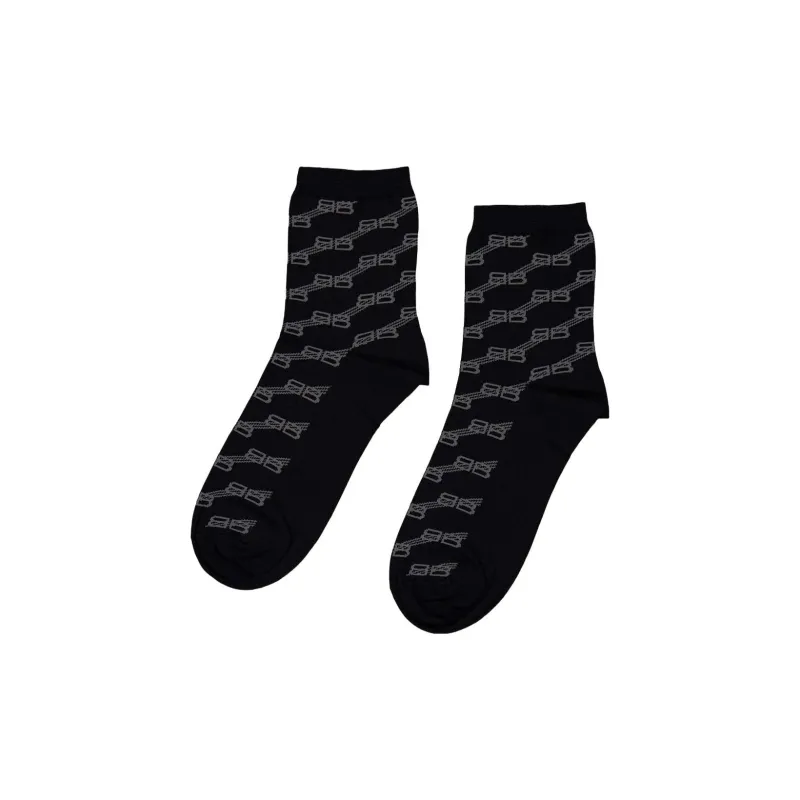 Balenciaga Mid Calf Socks Women's 1 Pack Black-0