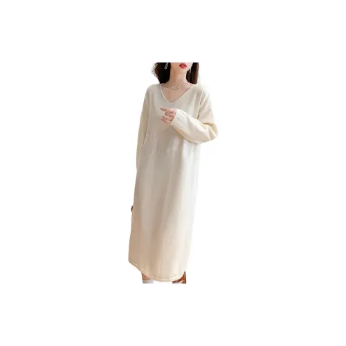 Mokana Long-Sleeved Dresses Women's Off White