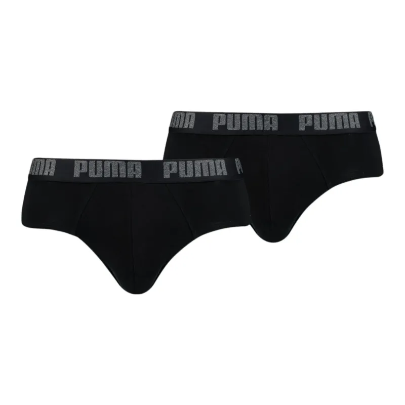 PUMA Basic Men's Briefs 2 Pack Underpants Men's 2 Pack Black-0