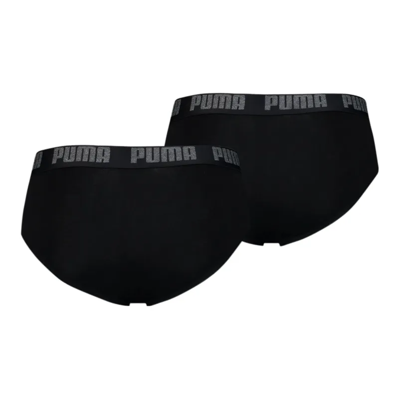 PUMA Basic Men's Briefs 2 Pack Underpants Men's 2 Pack Black-1