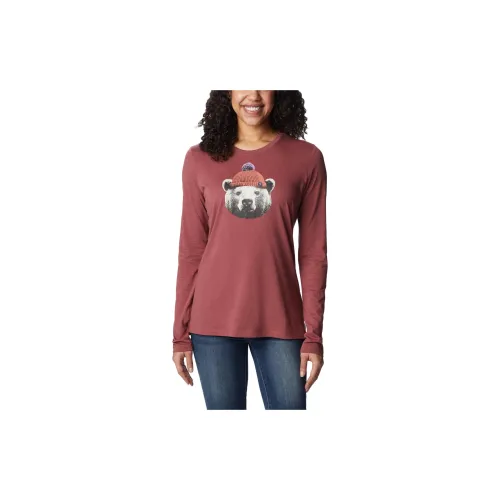 Columbia T-Shirts Women's Dark Red