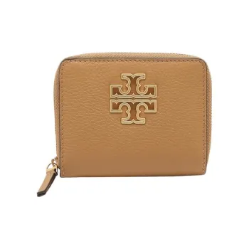 TORY BURCH Britten Leather Wallet Mini Women's Brown