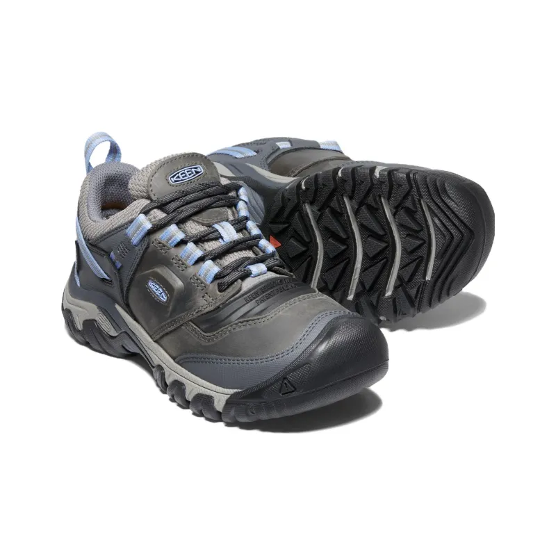 KEEN Ridge Fle Cushioning Wear-Resistant Low-Top Outdoor Shoes Women's Steel Gray-4
