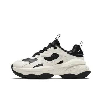 Anta Nutty Shoes Cushioning Wear Resistant Low Top Chunky Sneakers Women's Black White