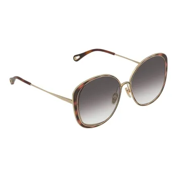 Chloe Metal Cat Eye Sunglasses Women's Brown