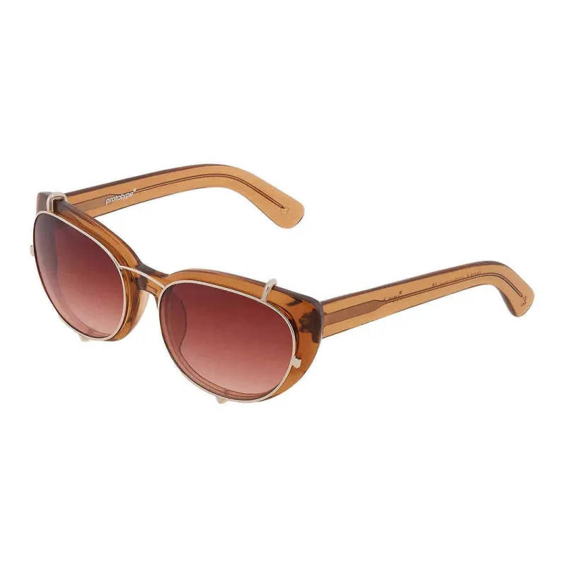 Yohji Yamamoto Acetate Butterfly Sunglasses Unisex Brown-1