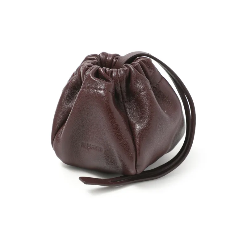JIL SANDER Leather Handbag, Shoulder Bag Women's Burgundy-1