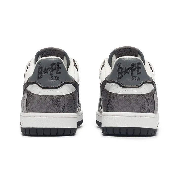 BAPE A BATHING APE Sk8 Sta #1 Black Snakeskin-4
