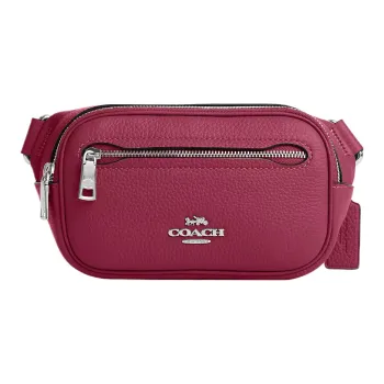 COACH Belt Pebbled Leather Sling Bag, One Shoulder, Crossbody, Fanny Pack Mini Women's Bright Purple