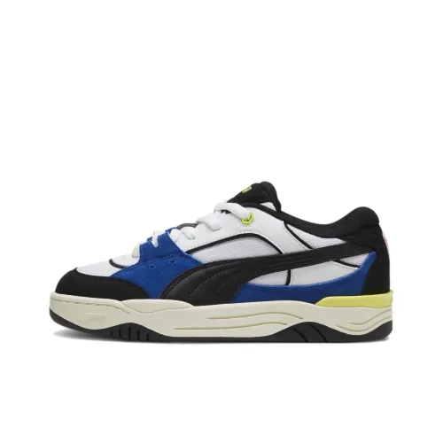 PUMA 180 Leather Skateboard Shoes Unisex Low-Top Blue/White Black