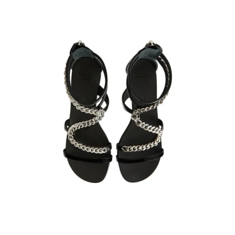 Giuseppe Zanotti Samantha Chain detail Flat Sandals-4