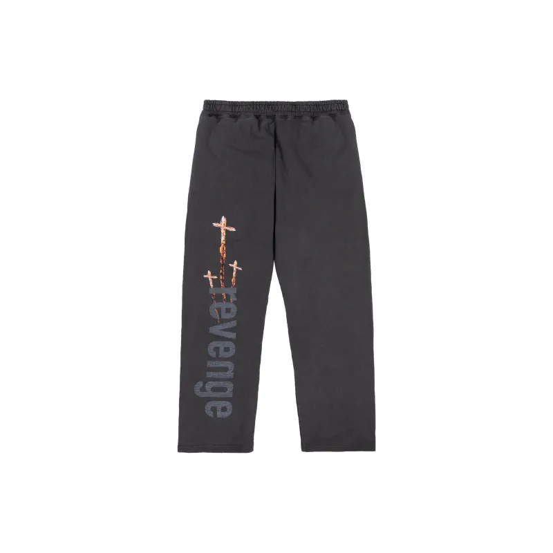 Revenge CLOSER TO GOD SWEATS Casual Pants Unisex Gray Black-1