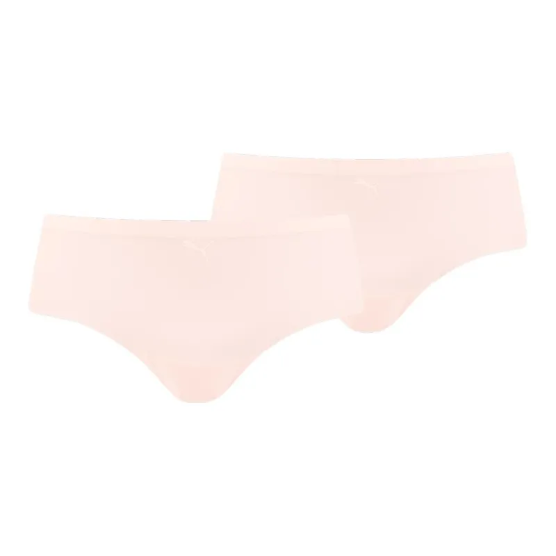 PUMA Women's Seamless Hipster 2 Pack Underpants Women's 2 Pack Rose Pink-0