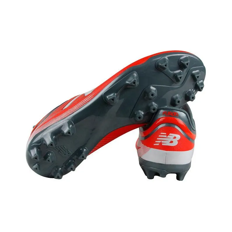 New Balance NB NEW B AG Rubber Short Studs Cushioned Slip Resistant Abrasion Resistant Soccer Shoes Men's Red Gray-3