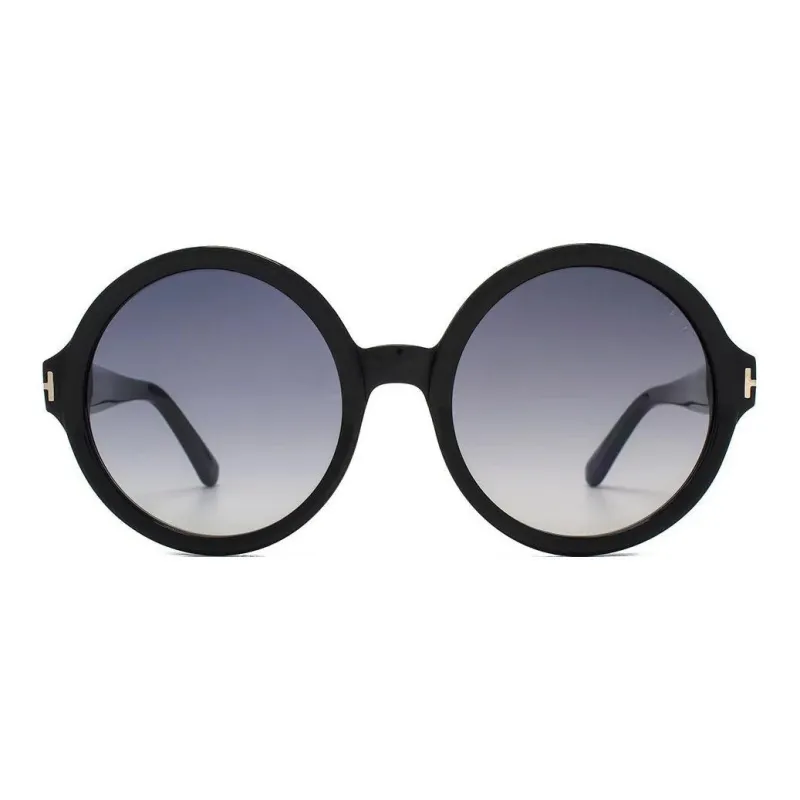 TOM FORD Oval Sunglasses Women's Black-1