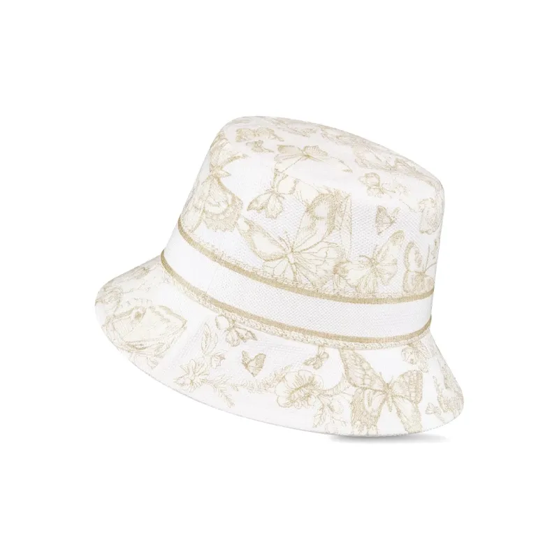 DIOR Cotton, Metal, Polyester, Polypropylene Bucket Hats Women's White-2
