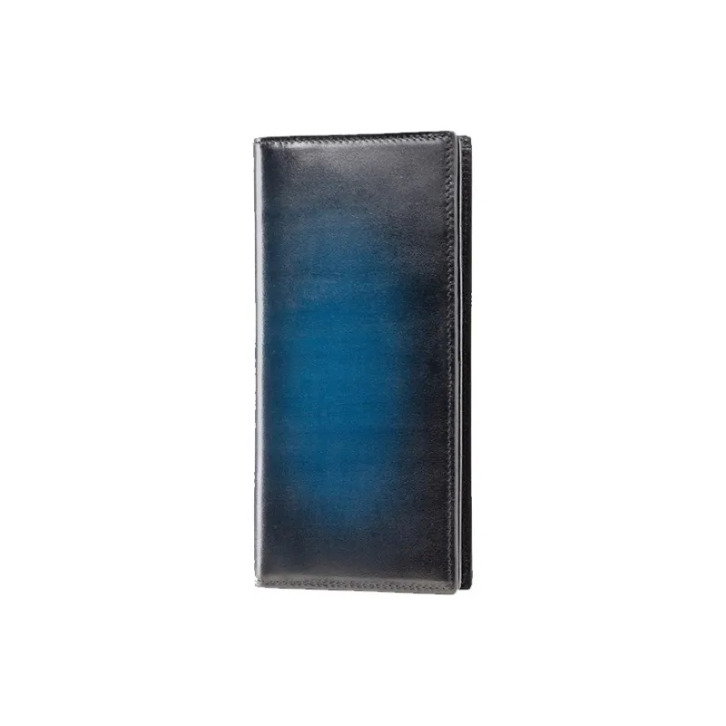 PIERRE CARDIN Cow Leather Wallet Men's Blue/Burgundy/Green-3