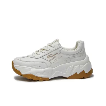 LAORENTOU Height Increasing Balance Wear-Resistant Lightweight Breathable Low-Top Chunky Sneakers 5cm Women's White